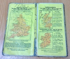 Vintage Bartholomew’s Reduced Survey Cloth Map Of Hereford