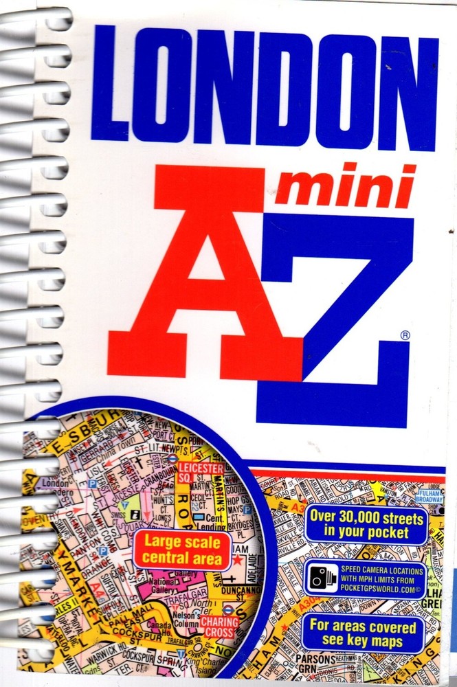 London AZ Mini Street Atlas – Geographers A-Z Map Company – Good – Spiral Bound