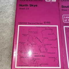 Ordinance Survey OS Maps Scotland Scottish Joblot x7 Plastic Cover Skye Oban