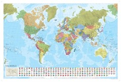 World Political Marco Polo Wall Map with Flags by Marco Polo (Sheet map, rolled)