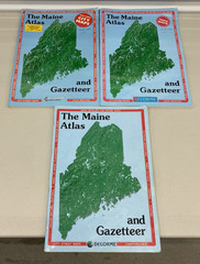 Lot Of 3 DeLorme Maine Atlas & Gazetteer 1991, 1996, & 2011 USED FREE SHIPPING