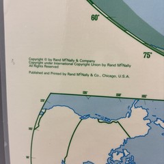 17″ x 22″ Rand McNally Markable Map of World and Outline Two-Sided Pre-owned