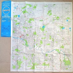 Geographia Large Scale Colour Street Plan: Greater Glasgow.