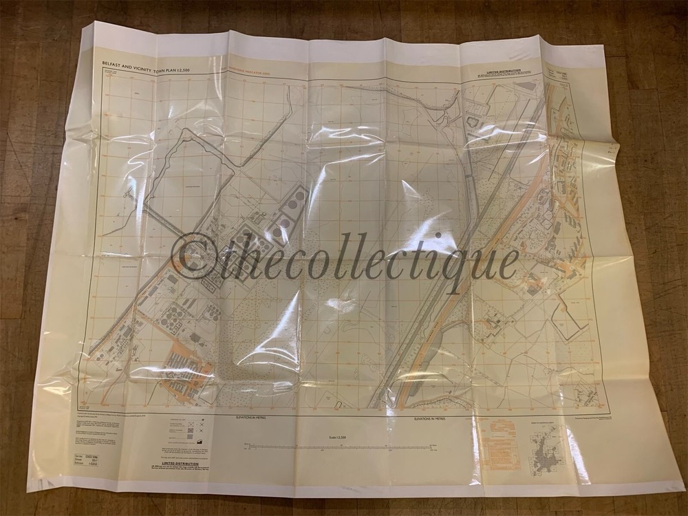 MOD MINISTRY OF DEFENCE MILITARY BELFAST MAP-NORTHERN IRELAND-SHEET 130-7