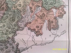 Antique Map. Peebles Shire. c1882. Steel engraving by W.H. Lizars.