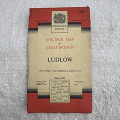 Ludlow Vintage Ordnance Survey Map 1952 Sheet 129