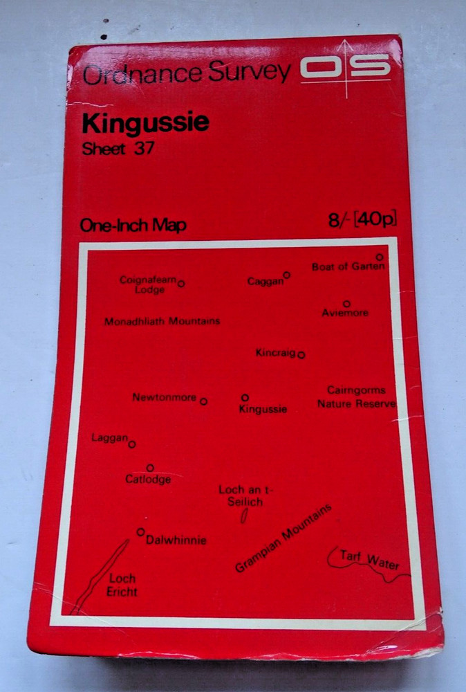 Ordnance Survey One Inch Map – Kingussie – Sheet 37 – 1962