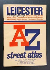 VINTAGE LEICESTER AZ STREET ATLAS GEOGRAPHERS A-Z MAP CO LTD LOUGHBOROUGH COSBY