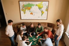Map of The World Wall Chart Home Office Mural Print Art Poster Decor 100x70cm
