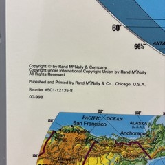 17″ x 22″ Rand McNally Markable Map of World and Outline Two-Sided Pre-owned