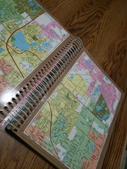 CHICAGOLAND ATLAS Deluxe Laminated Edition by American Map Corporation 1994 VGC