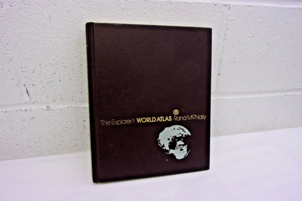 Rand McNally The Explorer World Atlas 1978 Hardcover Geography Reference Vintage