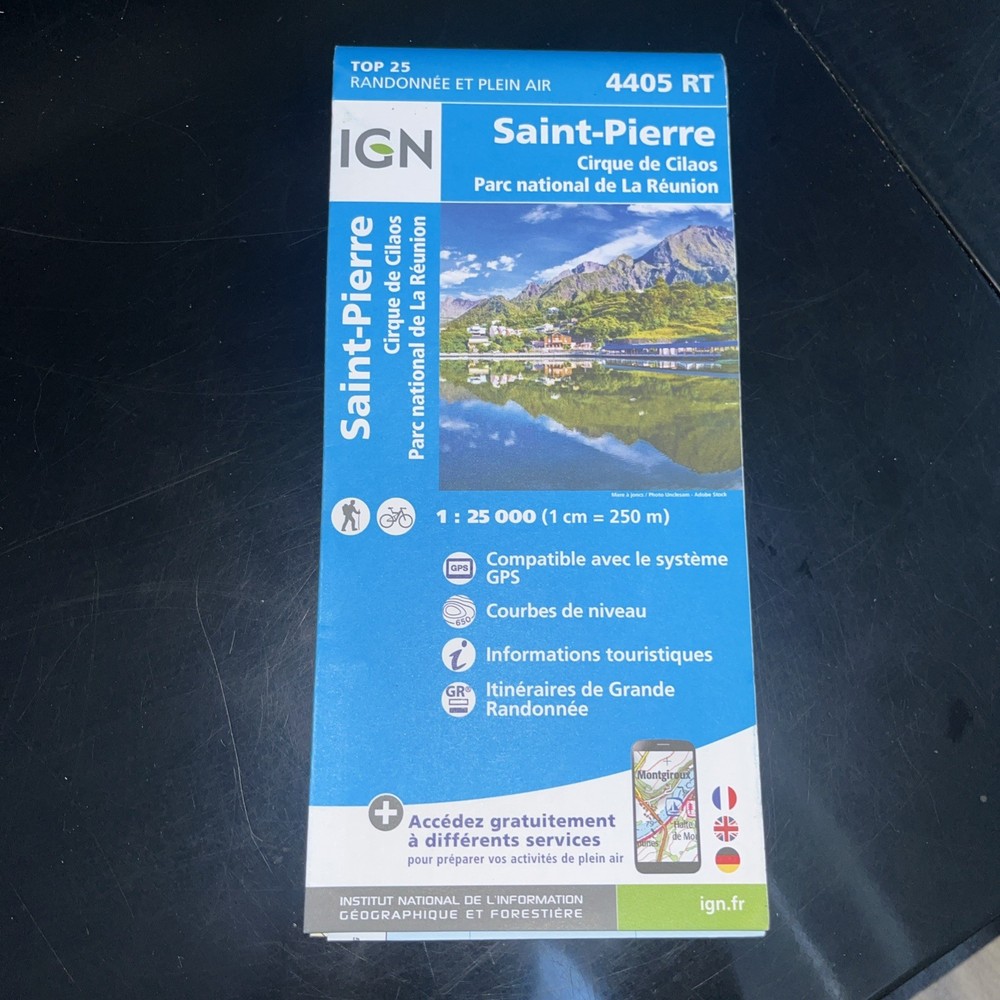 IGN – Top 25 Rando et plein air – La Reunion – 4405 RT – Saint Pierre 1:25 000