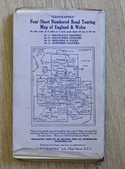 Geographia Road Touring Map England & Wales Cornwall Devon Somerset Cloth Backed
