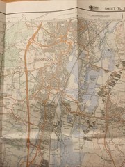 1982 Ordnance Survey Pathfinder Map TL 20/30 Hatfield & Cheshunt (incl Hoddesdon