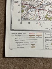 Vintage OS One Inch Map -Ludlow, Sheet 129, 1947 – On Cloth, Ordnance Survey