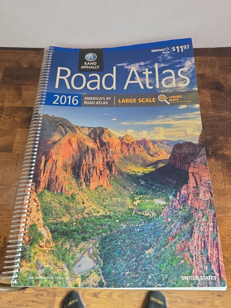 Rand McNally 2016 Road Atlas Large Scale Spiral Bound United States