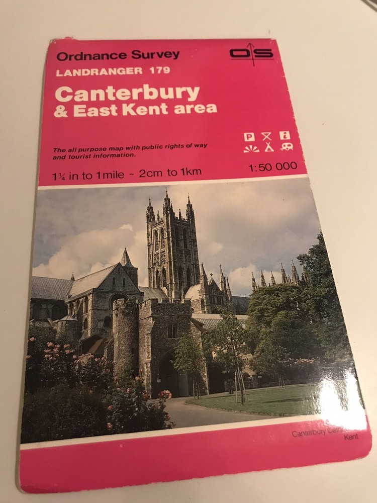vintage ordnance survey canterbury and east kent area landranger 179