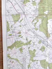 1938 Fieldpath Map of Berkhamsted, Ashridge and District Cloth Backed