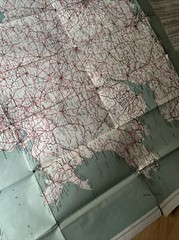 Geographia England and wales main road lovely vinatge map probably 1950’s early