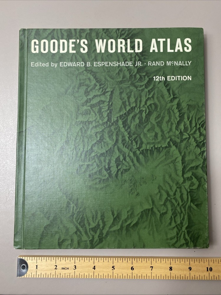 Vintage Goode’s World Atlas Rand McNally 12th Edition Third Printing 1965