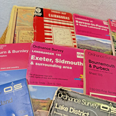 Vintage Ordnance Survey Shell Michelin BP AA British Road Travel Maps Bundle x33
