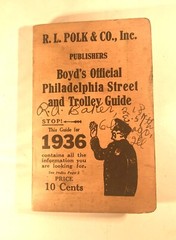Vintage 1936 Boyd Philadelphia Pennsylvania Street And Trolley Guide LOOK & READ