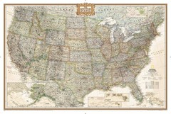NATIONAL GEOGRAPHIC UNITED STATES WALL MAP – EXECUTIVE – LAMINATED (POSTER SIZE: