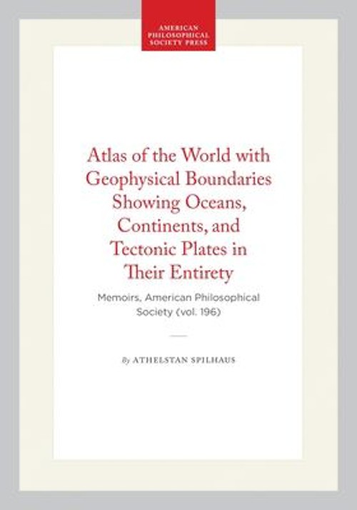 Atlas of the World with Geophysical Boundaries Showing Oceans, Co