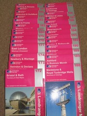 OS Ordnance Survey Landranger Maps – sheets 172-204; 2002-2013, as new condition