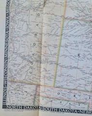 Lot of 3 National Geographic Large Folded Paper Historical Maps of the USA 1950s