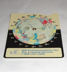 Rare World View Time Indicator Clock Dial Wheel, World Time Device Patented 1991