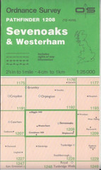 Ordnance Survey OS Map 1:25,000 Pathfinder Sheet TQ 45/55 Sevenoaks & Westerham