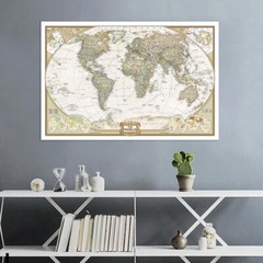 National Geographic Reference Map Poster World Map Wall Hanging 5x3ft 7x5ft