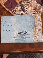 Set of 5 National Geographic maps, 1960–1961 — The World/Top of the World atlas