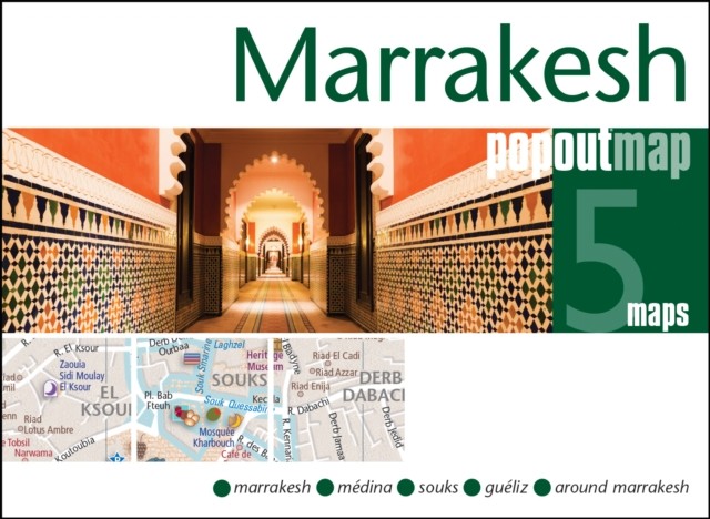 Marrakesh PopOut Map – pocket size pop up city map of Marrakesh