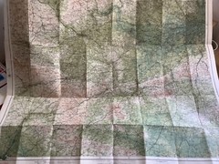 Bartholomew Half Inch Aldershot District Map Cloth Hampshire Berkshire Surrey