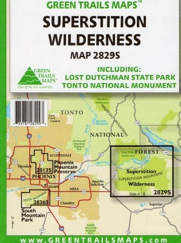 SUPERSTITION WILDERNESS: INCLUDING LOST DUTCHMAN STATE By Dharma Maps Llc NEW