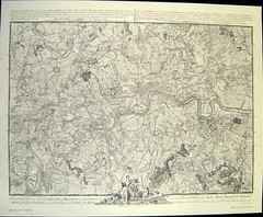 Rocque Map of London 1745 – facsimile of key sheet