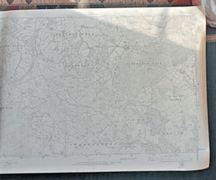 Devauden Ordnance Survey 6 ins : 1 mile paper map 1922 reprinted 1941