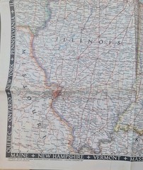 Lot of 3 National Geographic Large Folded Paper Historical Maps of the USA 1950s
