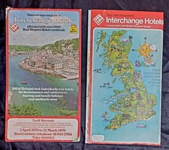 2 x Interchange Hotels/Best Western Hotels Map & Guide, UK. Vintage 1970’s