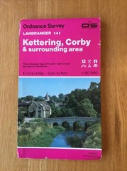 1987 Ordnance Survey Landranger Map 141 Kettering And Corby (incl Rutland Water