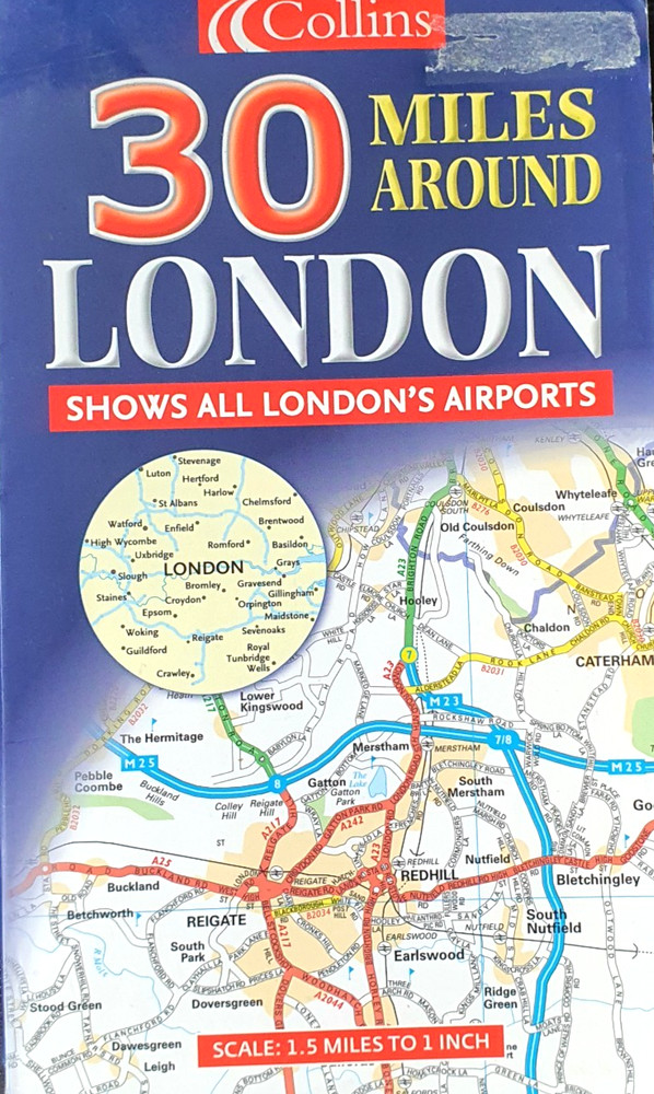 30 Miles Around London – Folded Map