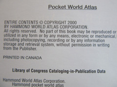 Hammond Pocket World Atlas and Road Atlas of North America 2000