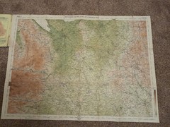 BARTHOLOMEW’S CLOTH MAP SHEET 12 CHESHIRE ORIGINAL COST 2/- cir 1920