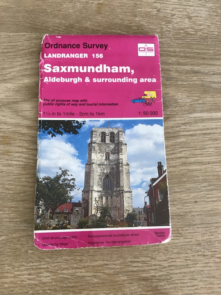 Ordnance Survey Map 156 – Saxmundham Aldeburgh & Surrounding Area