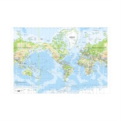 24*36in The World Wall Map Hanging Poster Home Office BS9