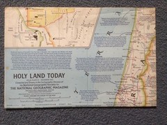 Vintage National Geographic Map “Holy Land Today” 1963 – Unmarked