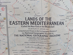 National Geographic Map. Lands of the Eastern Mediterranean (1959).